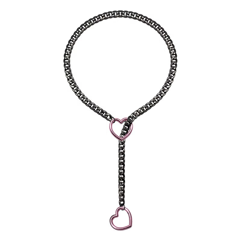"Love in Chains: The 'I Promise This Heart Won't Break' Punk Rock Necklace for When You Want to Rock Out and Lock Down!"