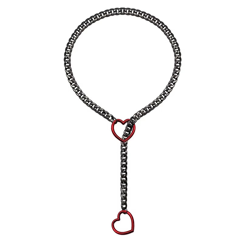 "Love in Chains: The 'I Promise This Heart Won't Break' Punk Rock Necklace for When You Want to Rock Out and Lock Down!"