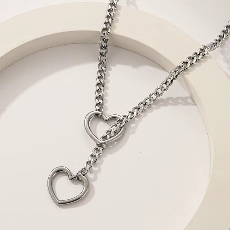 "Love in Chains: The 'I Promise This Heart Won't Break' Punk Rock Necklace for When You Want to Rock Out and Lock Down!"