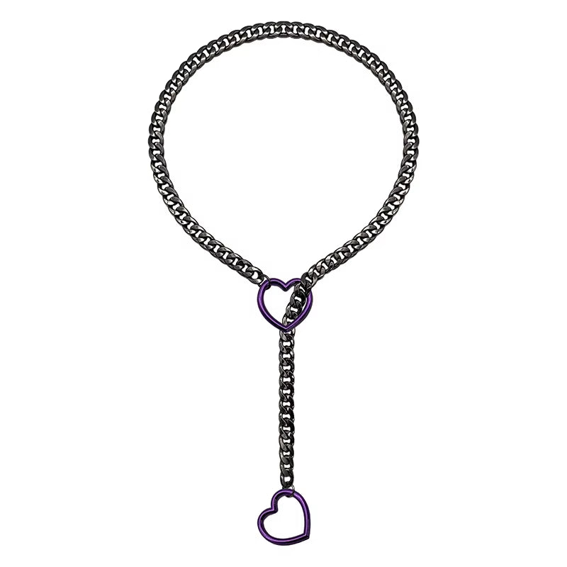 "Love in Chains: The 'I Promise This Heart Won't Break' Punk Rock Necklace for When You Want to Rock Out and Lock Down!"