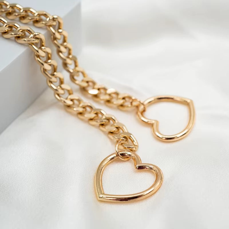 "Love in Chains: The 'I Promise This Heart Won't Break' Punk Rock Necklace for When You Want to Rock Out and Lock Down!"