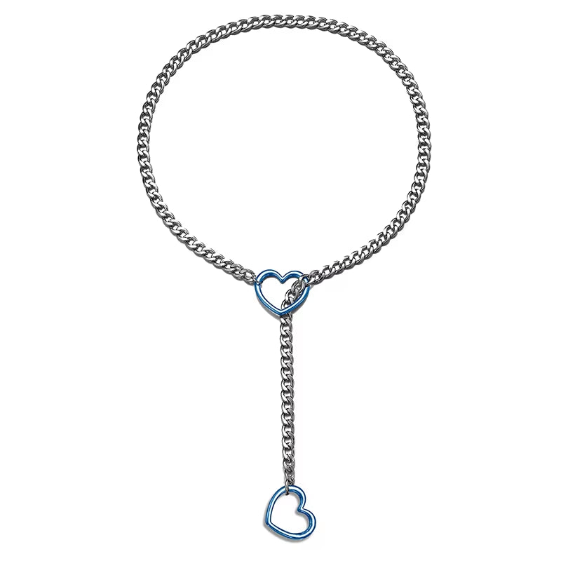 "Love in Chains: The 'I Promise This Heart Won't Break' Punk Rock Necklace for When You Want to Rock Out and Lock Down!"