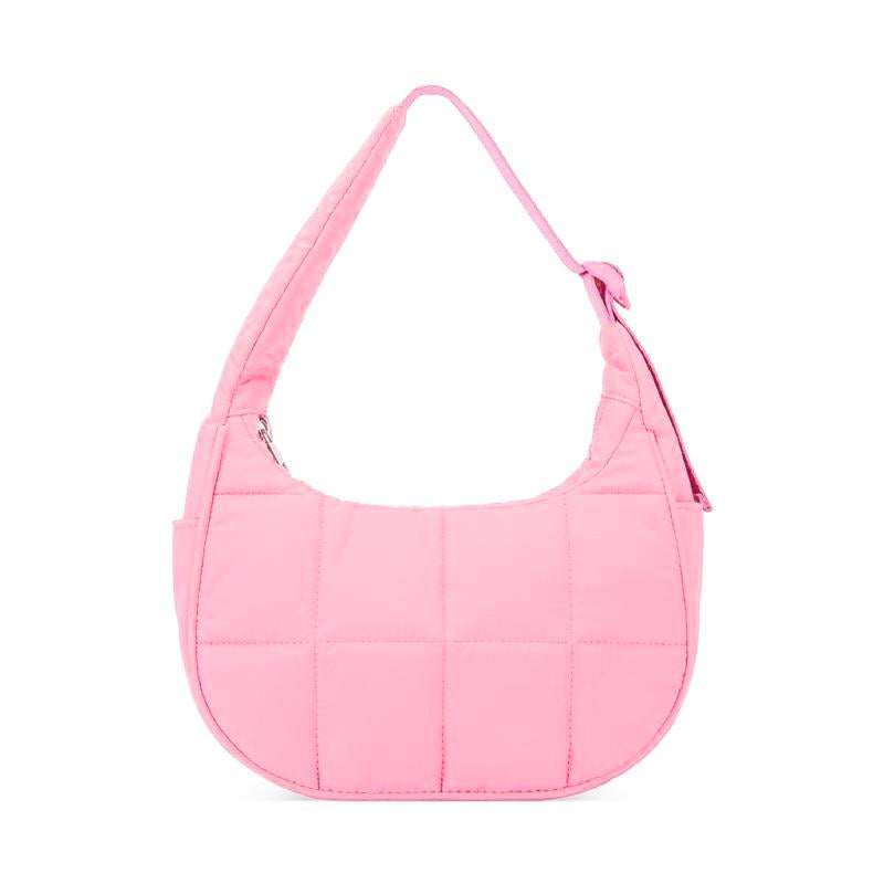 Small Puffer Crescent Shoulder Bag Quilted Purse Forwomen Nylon Handbag with Adjustable Strap Girl Gifttravel Dating Springtok