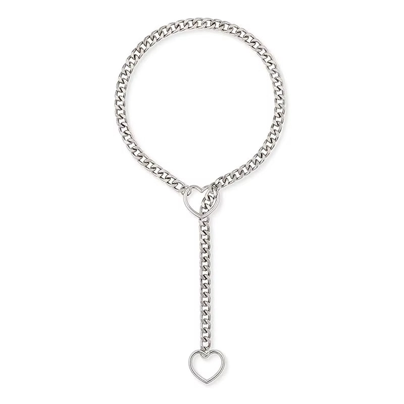 "Love in Chains: The 'I Promise This Heart Won't Break' Punk Rock Necklace for When You Want to Rock Out and Lock Down!"