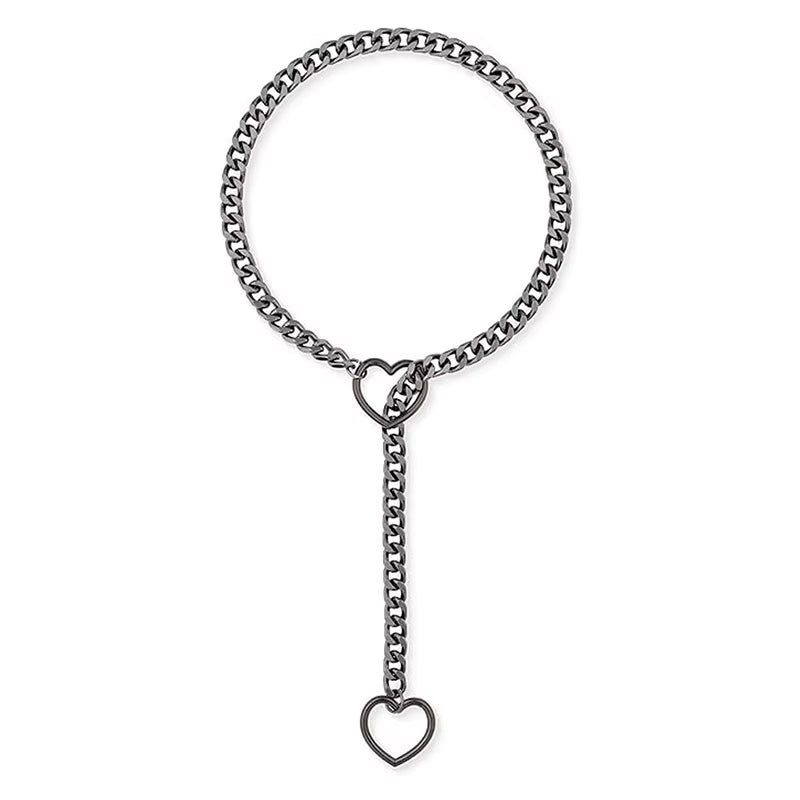 "Love in Chains: The 'I Promise This Heart Won't Break' Punk Rock Necklace for When You Want to Rock Out and Lock Down!"