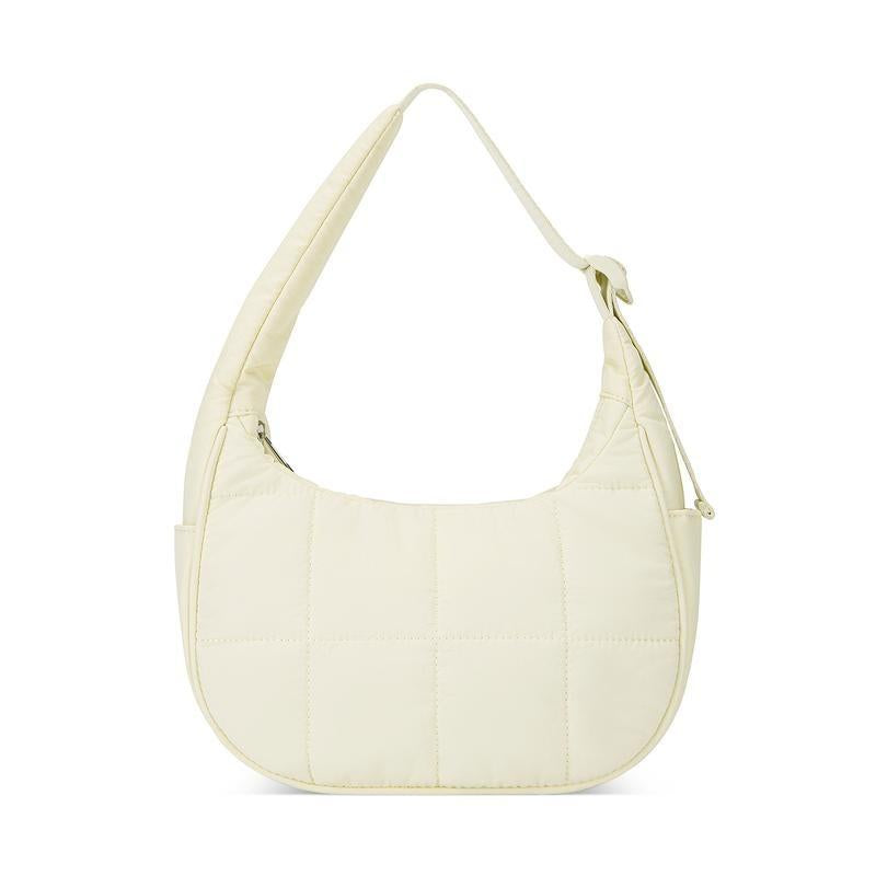 Small Puffer Crescent Shoulder Bag Quilted Purse Forwomen Nylon Handbag with Adjustable Strap Girl Gifttravel Dating Springtok