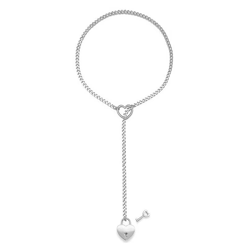 "Love in Chains: The 'I Promise This Heart Won't Break' Punk Rock Necklace for When You Want to Rock Out and Lock Down!"
